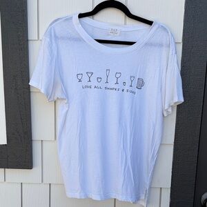 Project Social T White Short Sleeve Tee with Glasses Graphic